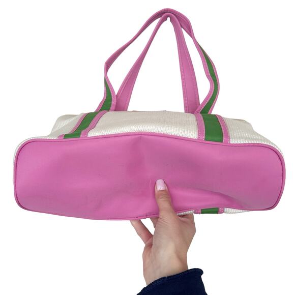 The Sak White Green Pink Shoulder Tote Bag - Picture 3 of 11